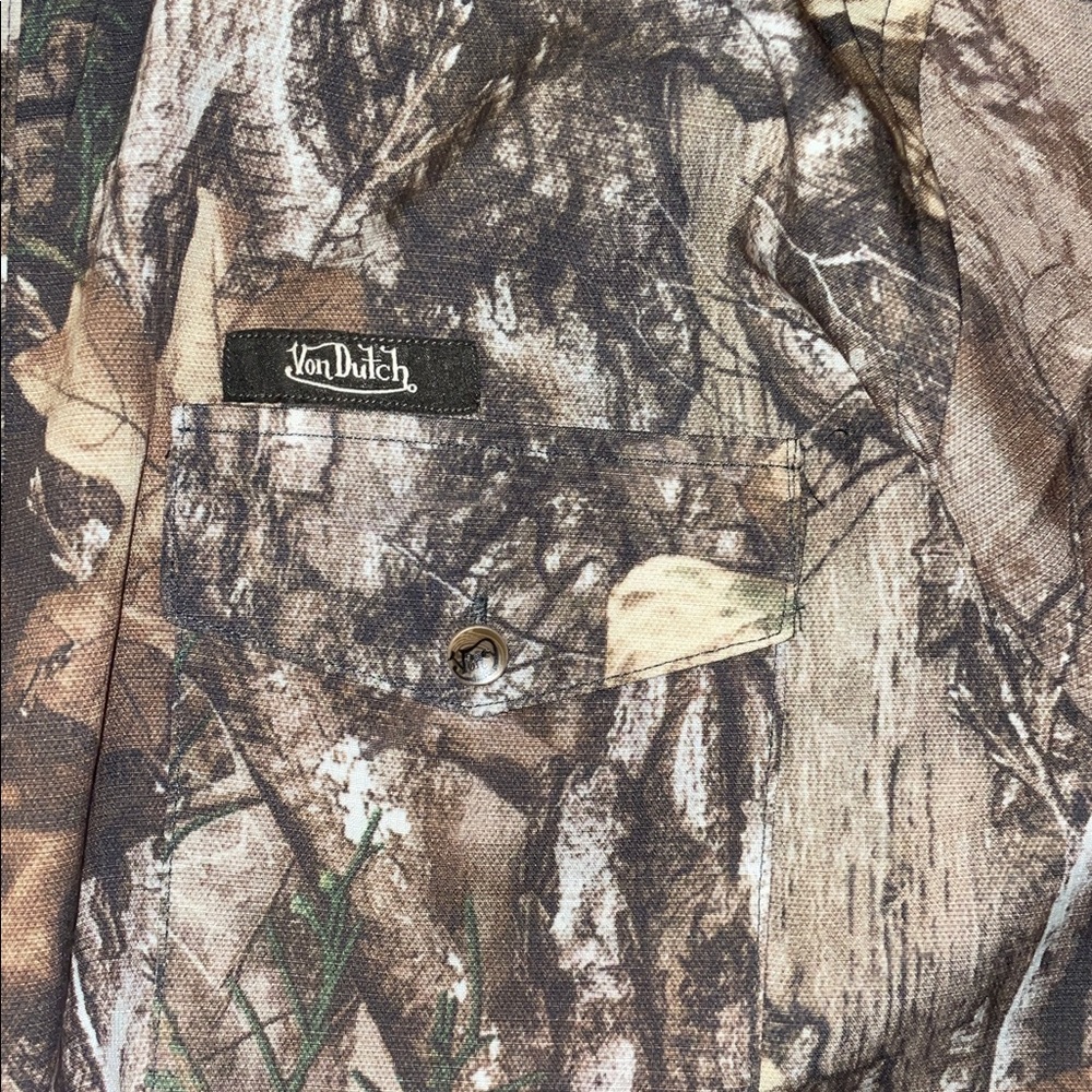 Von Dutch Camo Long Sleeve Shirt - Picture 2 of 3